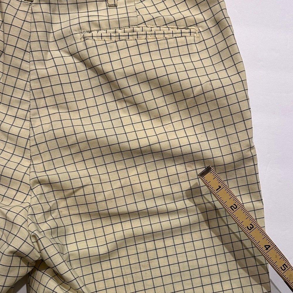 Vintage yellow/blue Checkered windowpane trouser Bermuda Shorts 28” - Picture 8 of 8